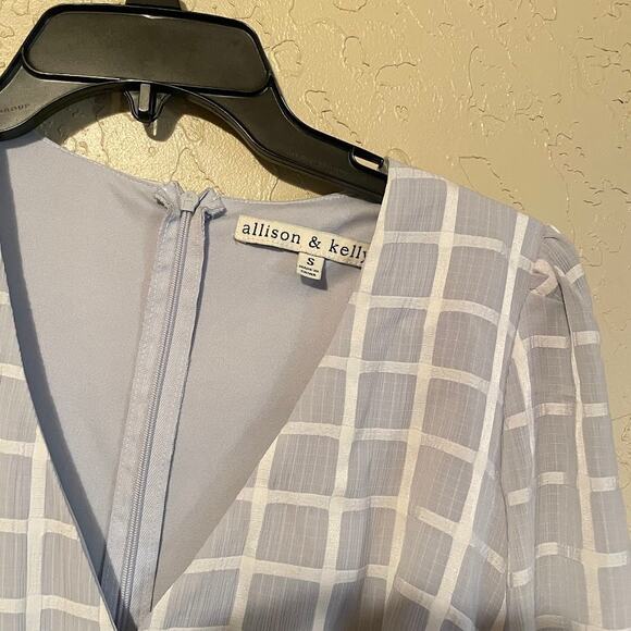 Allison & Kelly Purple Checkered A-line Dress - Size S - Picture 4 of 10